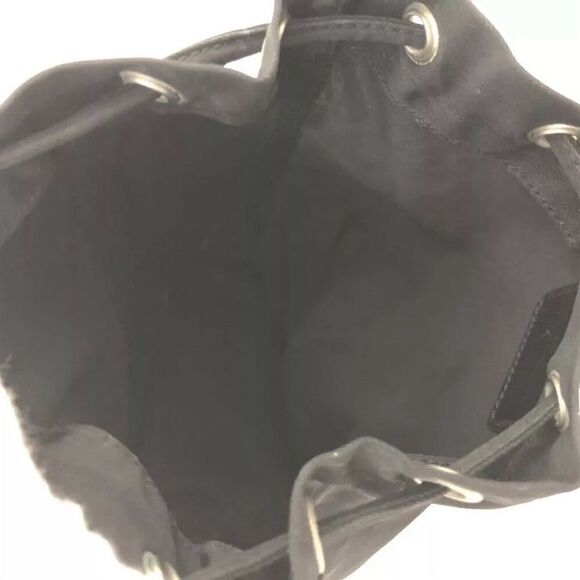 Prada Black Nylon Drawstring Pouch with Logo - Picture 7 of 8